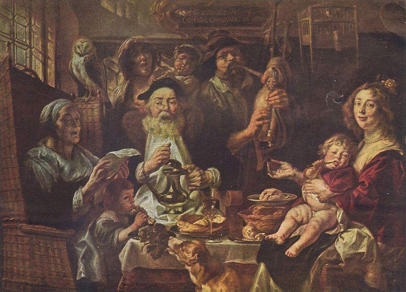 Jacob Jordaens As the Old Sing oil painting image